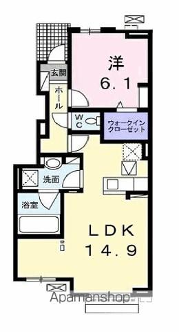 アーバン クレスト 奏(1LDK/1階)の間取り写真