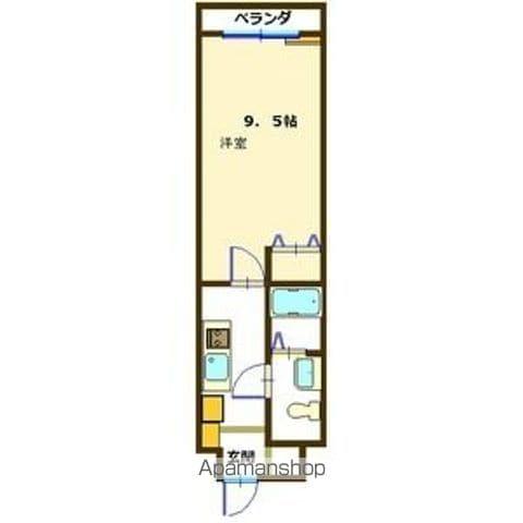 岩塚テラス(1K/5階)の間取り写真