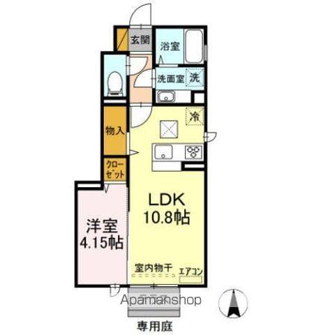 GRAND CALICE (1LDK/1階)の間取り写真