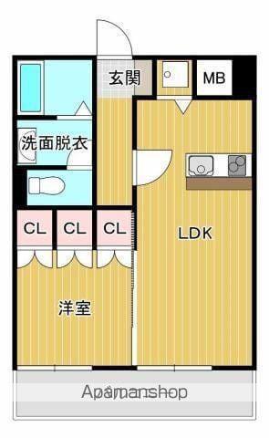 Zサイドテラス藏立(1LDK/4階)の間取り写真