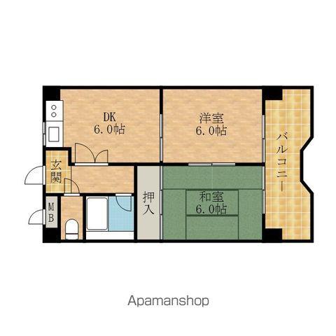 セントヒル(2DK/3階)の間取り写真