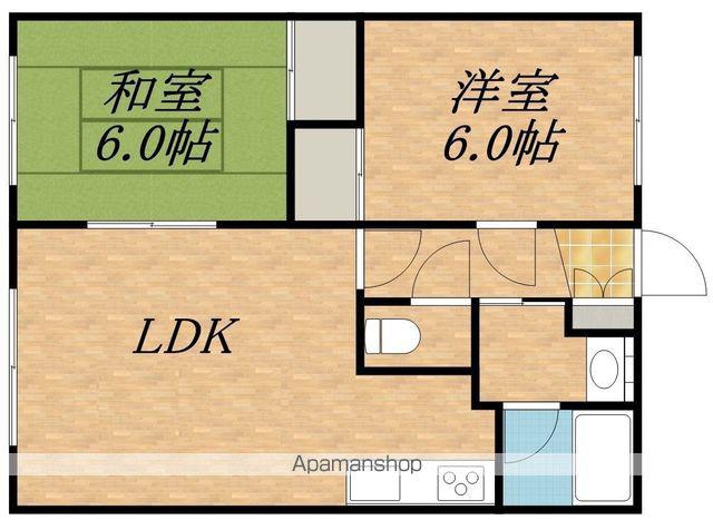 パークサイド811(2LDK/1階)の間取り写真