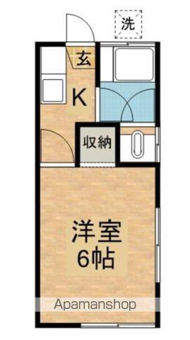 ハウス陽向(1K/2階)の間取り写真