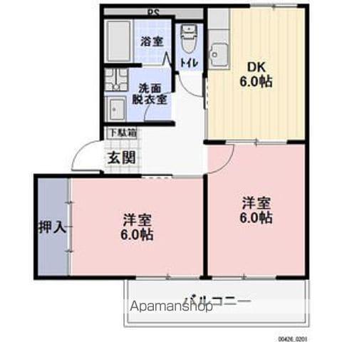 SURPLUS弥生雛(2DK/2階)の間取り写真