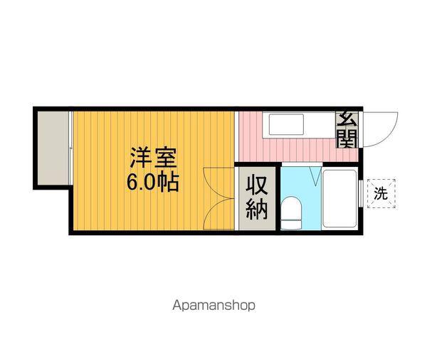 SKハイツⅡ(1K/1階)の間取り写真