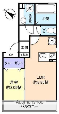 M.A.D Ⅱ(1LDK/1階)の間取り写真