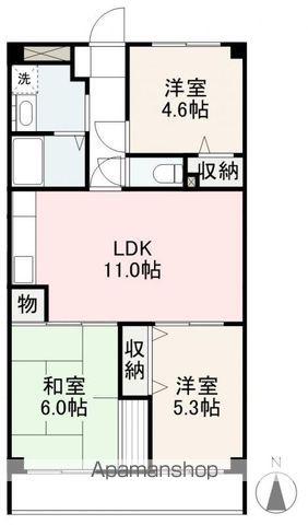 グランドステイツ太田(3LDK/3階)の間取り写真
