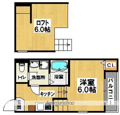 ハートリーフ(1K/1階)の間取り写真