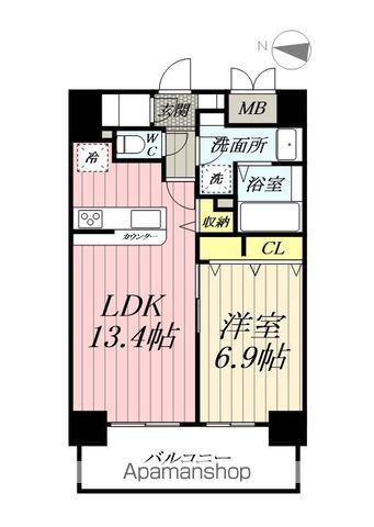 FILARE(1LDK/6階)の間取り写真