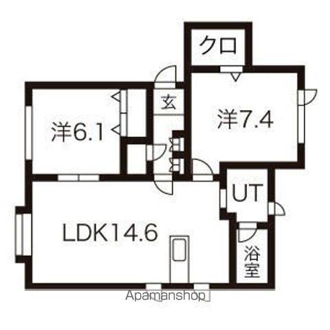 シレンハイム(2LDK/2階)の間取り写真