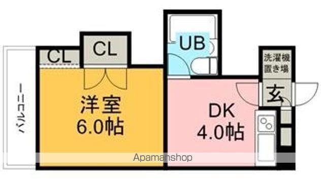 エルムハイデンス(ワンルーム/7階)の間取り写真