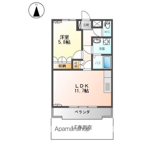 ステディア(1LDK/1階)の間取り写真