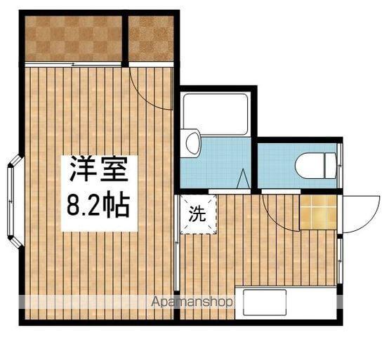 コーポシャレー(1K/2階)の間取り写真