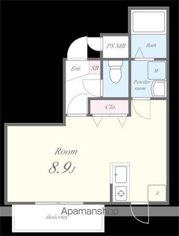 ミリアビタ薬園台II(ワンルーム/3階)の間取り写真