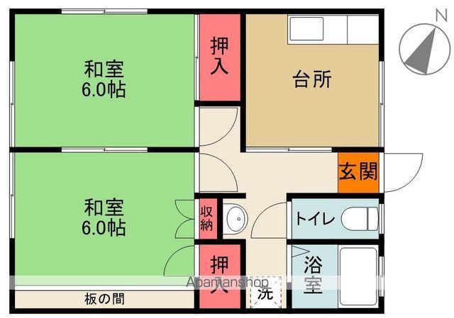 鷺コーポ(2K/1階)の間取り写真