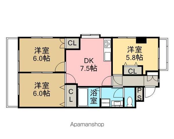 第5森ビル(3DK/3階)の間取り写真