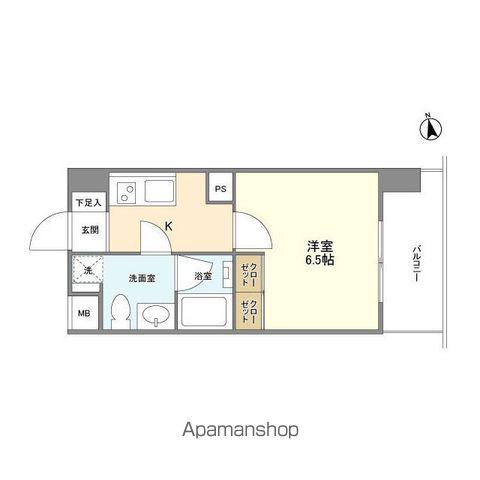 グランテール代々木(1K/1階)の間取り写真