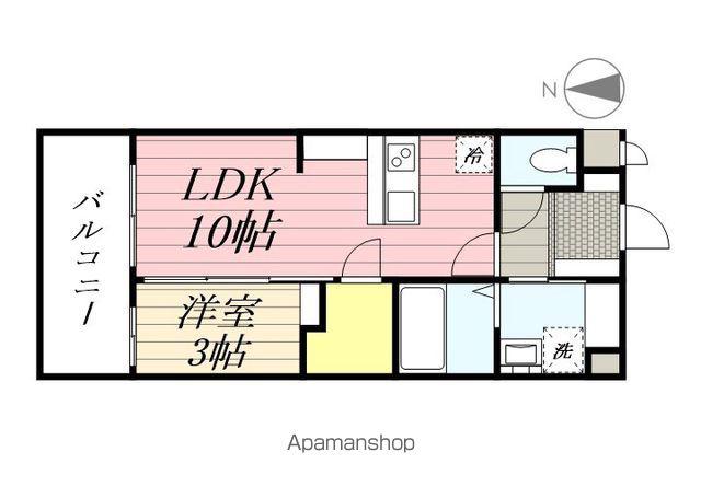 エフパルク大橋2(1LDK/3階)の間取り写真