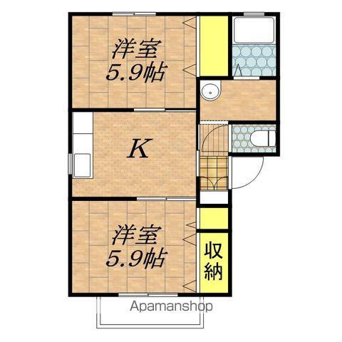 シェソワセレーノEF(2K/1階)の間取り写真