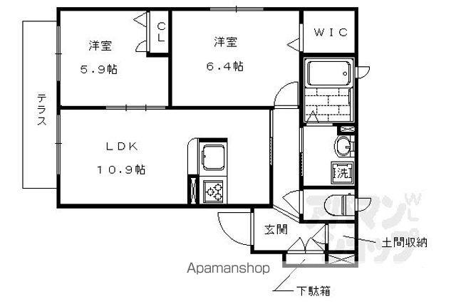 シャーメゾンDD(1SLDK/3階)の間取り写真