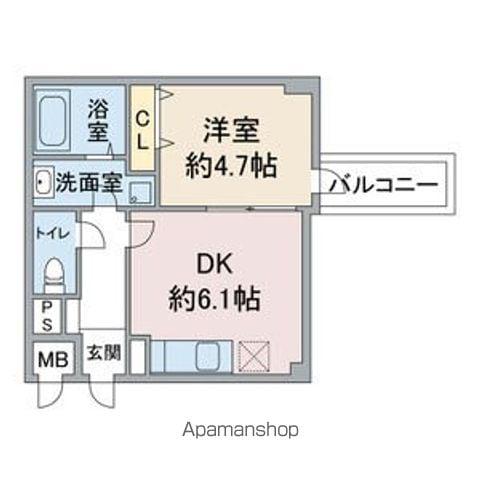 HISTORY則武(1DK/1階)の間取り写真