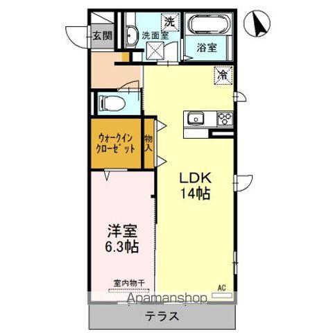 PMA鳳(1LDK/1階)の間取り写真