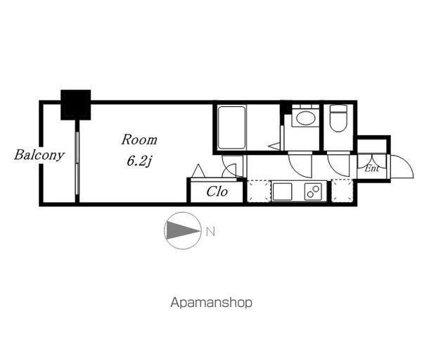 メイクス矢場町(1K/8階)の間取り写真