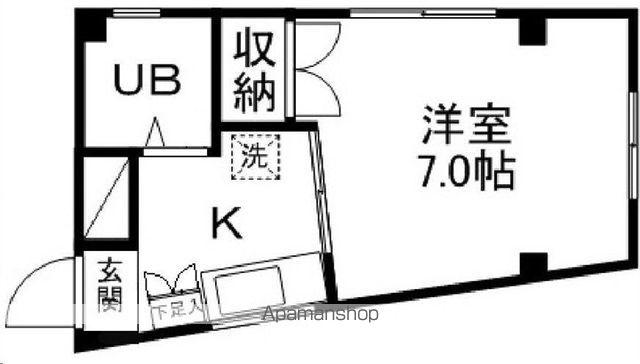 ハイツ高清(1K/2階)の間取り写真