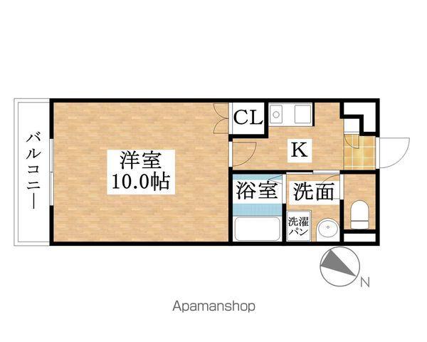 ヨコタビル リアル(1K/4階)の間取り写真