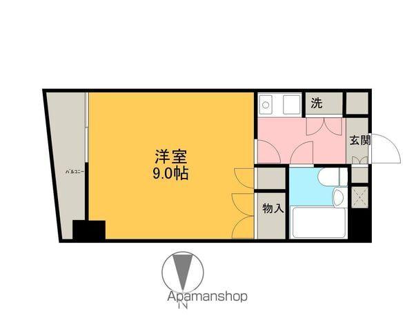 エスパシオ支倉(1K/4階)の間取り写真