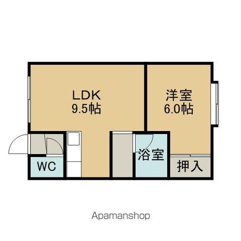 桜井コーポ(1LDK/2階)の間取り写真