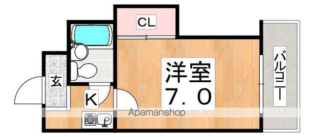 ルーモ矢田2(1K/3階)の間取り写真