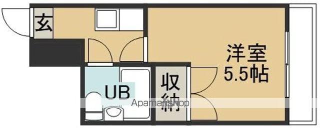 プレステージ横田(1K/3階)の間取り写真