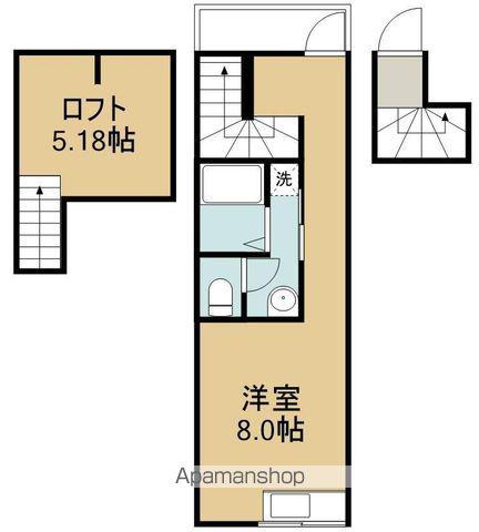 TANOSHIME荘(ワンルーム/2階)の間取り写真