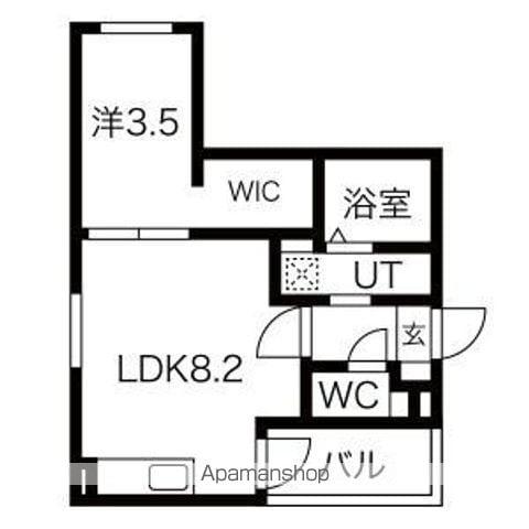 MOVE堀田サウス(1LDK/1階)の間取り写真