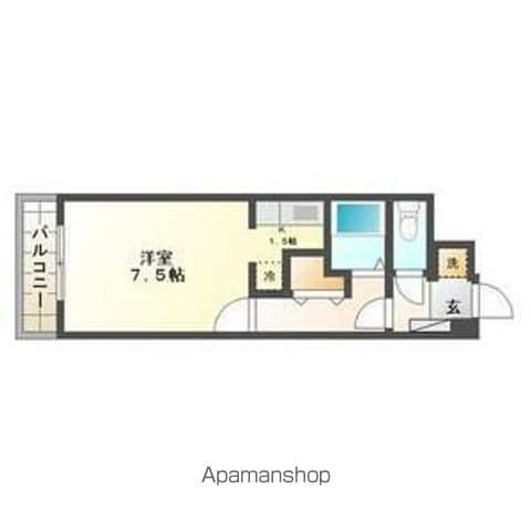 イーストフェアリー(1K/6階)の間取り写真