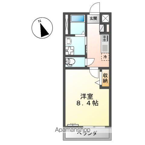 メゾン プラージュ(1K/1階)の間取り写真