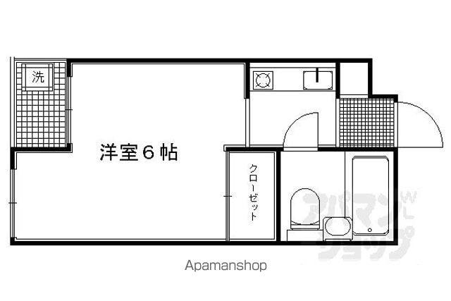プラネシア中立売(1K/4階)の間取り写真