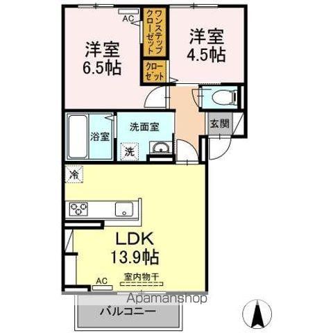 プレジデント持田 A棟(2LDK/3階)の間取り写真