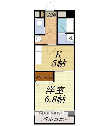 ラフォーレ東三方(1DK/2階)の間取り写真