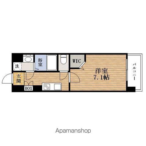 ミラージュパレスNAMBASAIWAICHO(1K/4階)の間取り写真