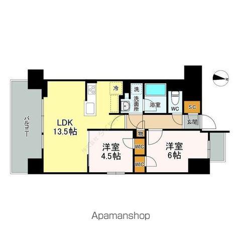 オープンレジデンシア泉(2LDK/3階)の間取り写真
