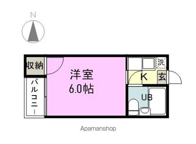 ミワハイツ(1K/2階)の間取り写真