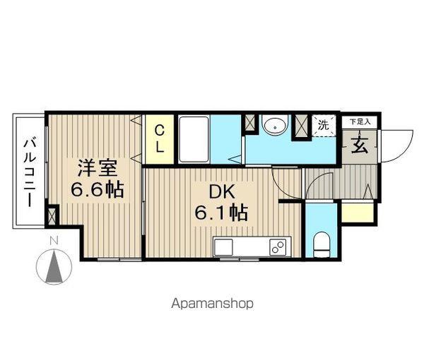 パルス小岩アネスタージュ(1DK/6階)の間取り写真