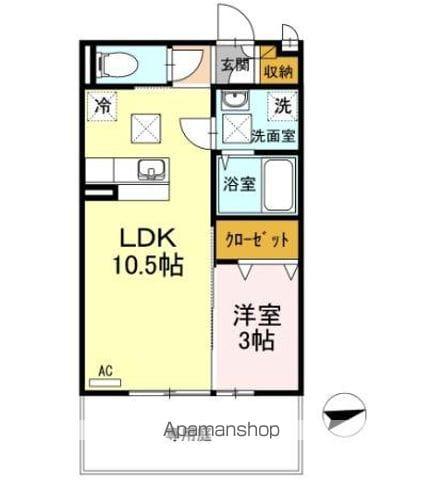 光2011(1LDK/1階)の間取り写真