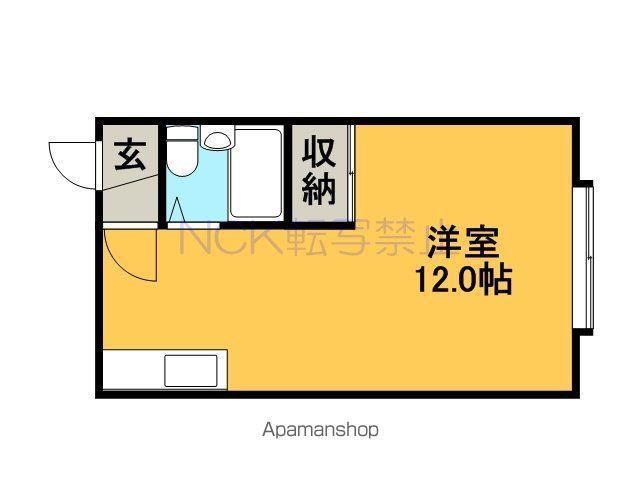 フレンドリーハウス(ワンルーム/1階)の間取り写真