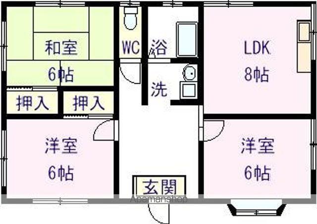 和歌山線 大谷駅(和歌山) 徒歩10分 2階建 築36年(3LDK/1階)の間取り写真