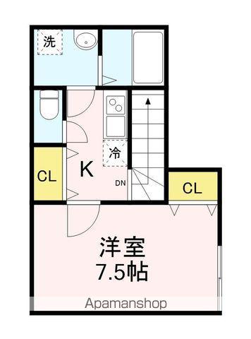 エテルノヴァローレ狭山(1K/1階)の間取り写真