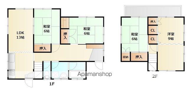 京成電鉄松戸線 高根公団駅 徒歩7分 2階建 築47年(4LDK)の間取り写真