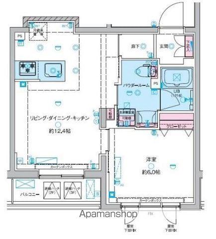 GENOVIA東向島Ⅲ SKYGARDEN(1LDK/2階)の間取り写真